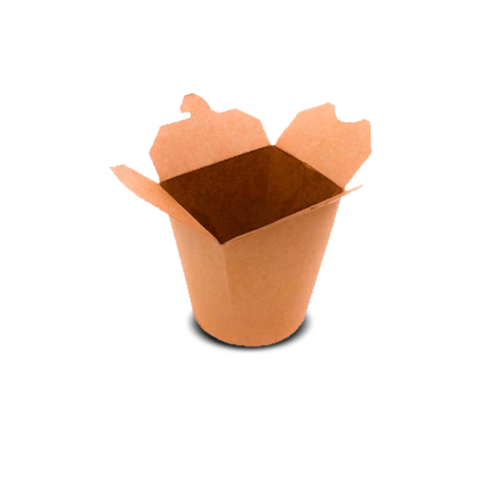 Caja Circular Kraft 16oz